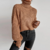 pull col roulé camel femme