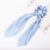 Foulard chouchou élastique accessoire cheveu bohème femme bleu ciel