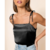 top satin noir femme