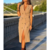 robe mi-longue style coupe-vent beige femme