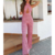 combinaison rose femme