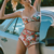 bikini imprimé fleuri vintage