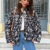 veste courte coton imprimé
