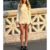 robe courte en laine blanche