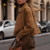 veste courte en daim femme