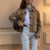 veste courte beige femme