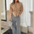 veste en daim à revers femme