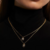 collier lettre monogramme or 24k (2)