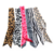 Foulard fin ruban imprimé léopard satin