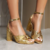 sandales à talons de fêtes dorées