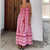robe longue rose à bretelles femme bohème