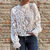 Blouse dentelle blanche femme