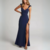 robe de soirée bleu marine dos nu