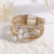 bracelet multi rang cordon étoile doré (3)