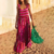 robe longue imprimée rayée rose femme