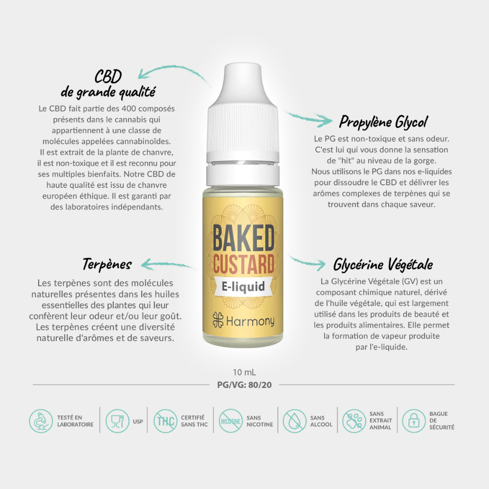 E-liquide CBD Baked Custardd