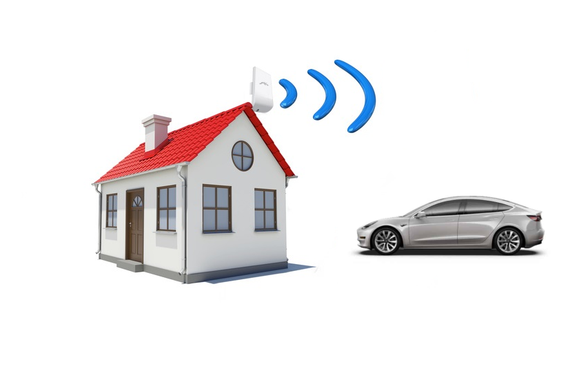mise jour wifi exterieur voiture electrique tesla