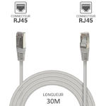 CABLE RJ45 CAT 5E F UTP 30M GRIS