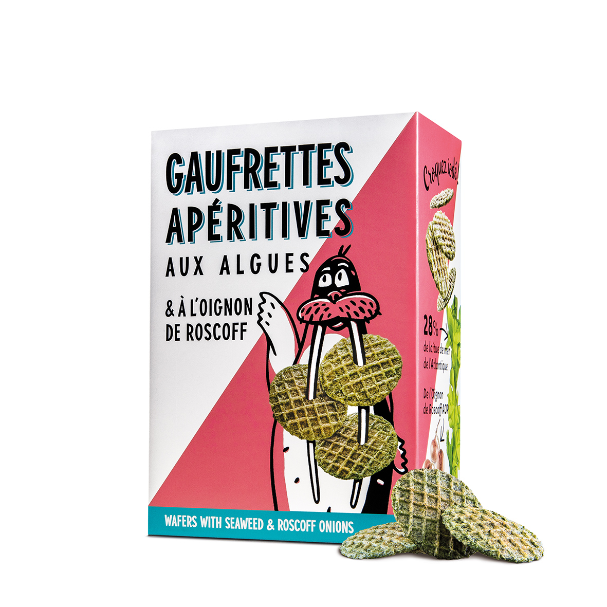 Gaufrettes apéritives aux algues & à l\'oignon de Roscoff