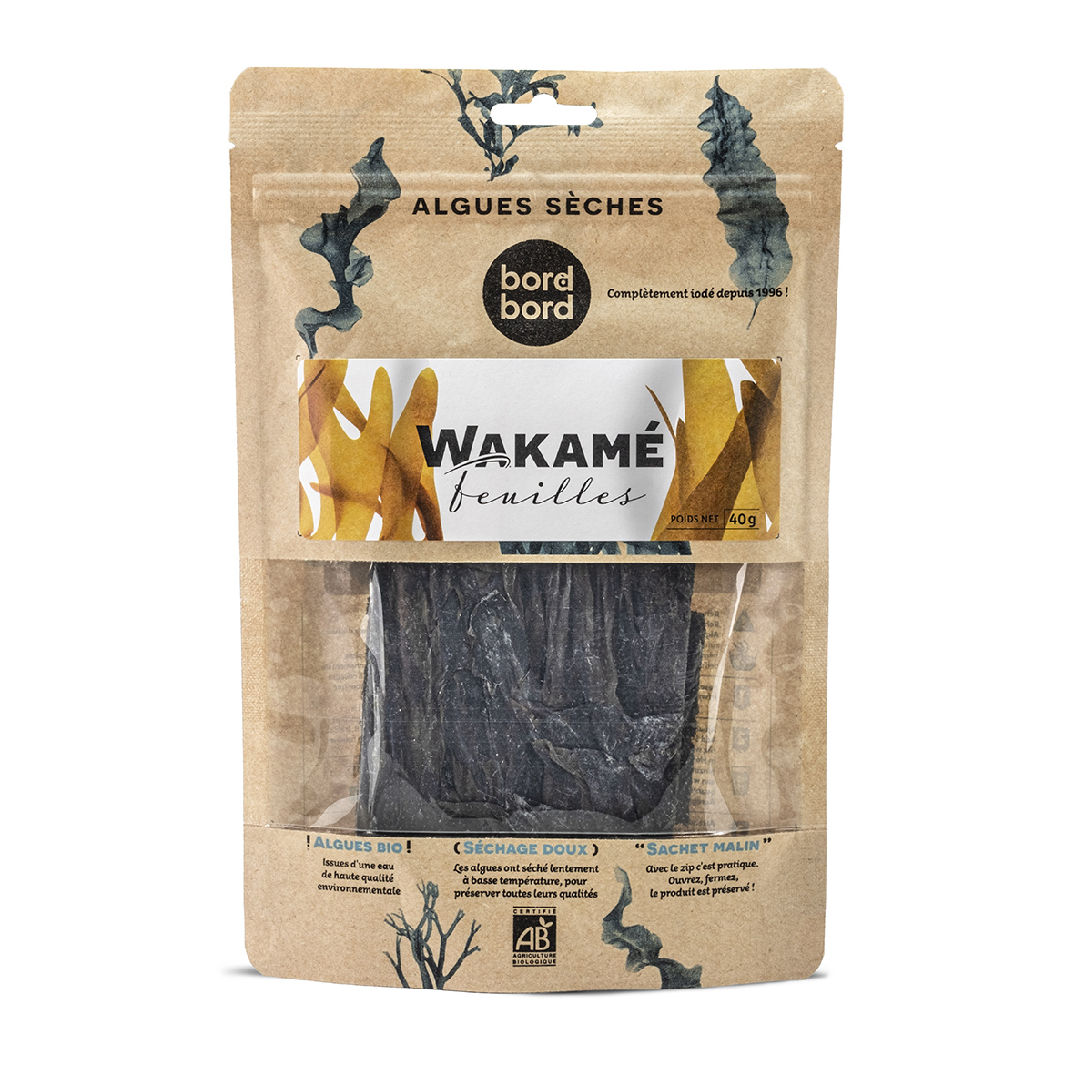 Wakamé BIO déshydraté feuilles 40g