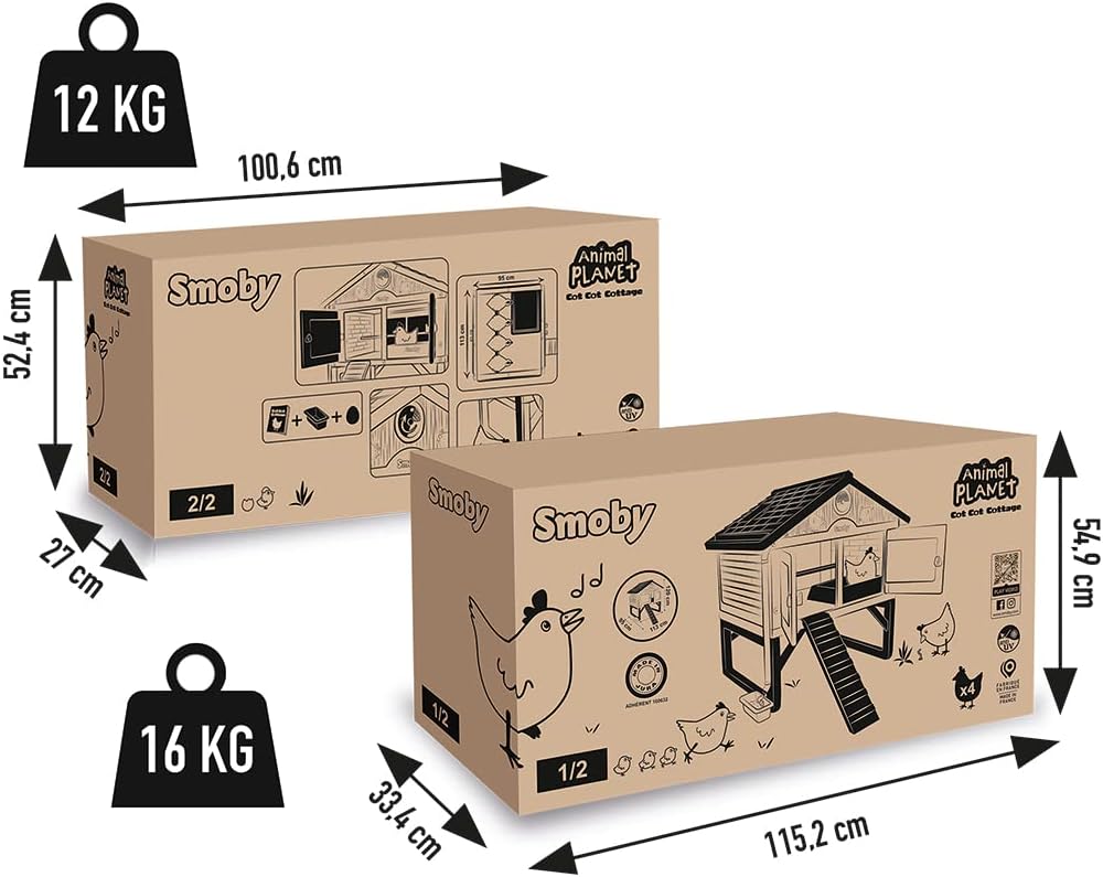 Poulailler Smoby livré en 2 cartons