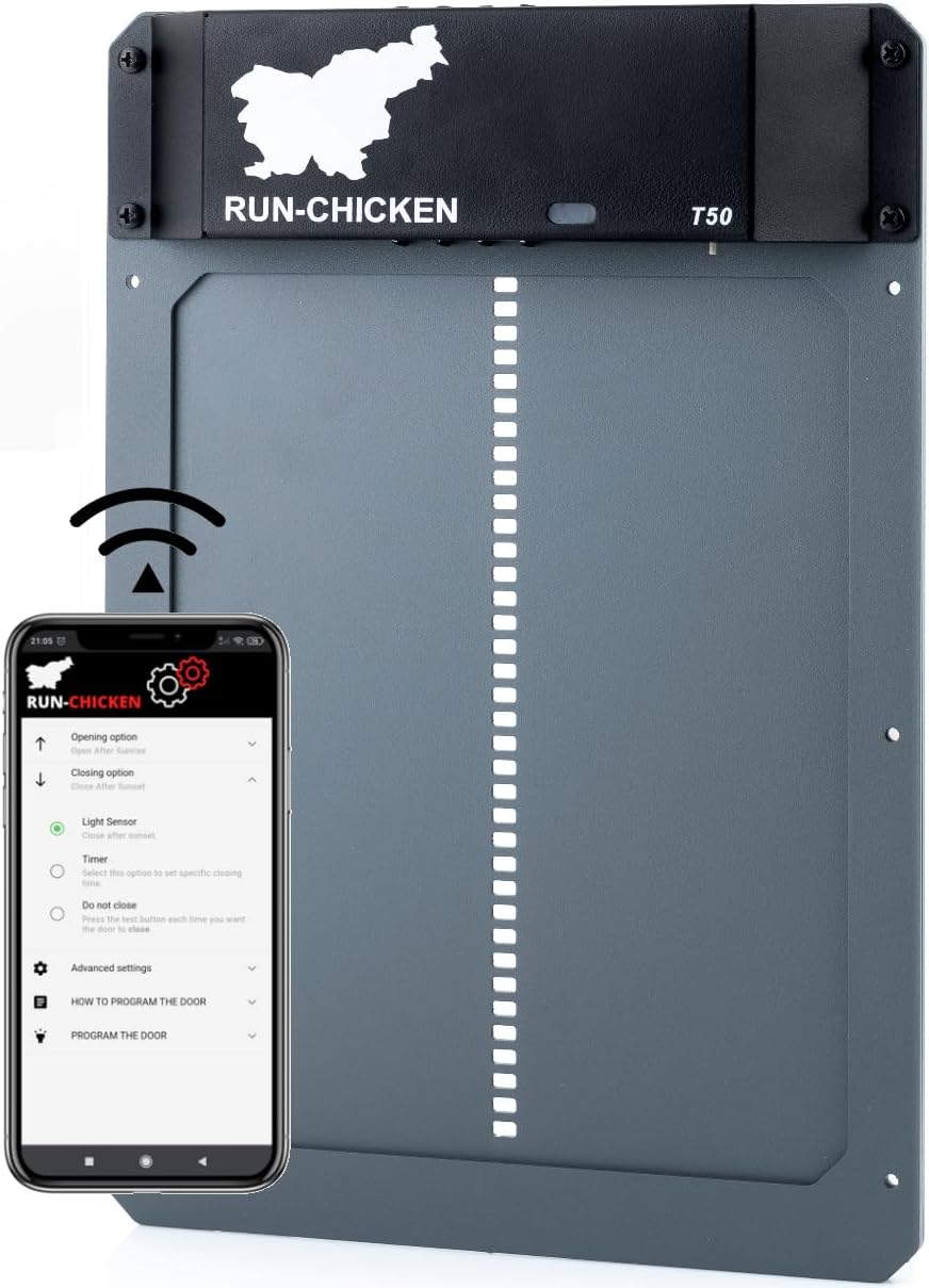 Installation facile de la porte RUN-CHICKEN T50 pour toutes races de poules.