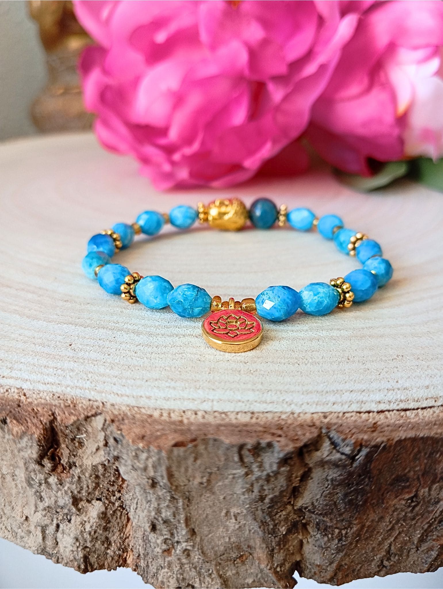 bracelet apatite facettée22