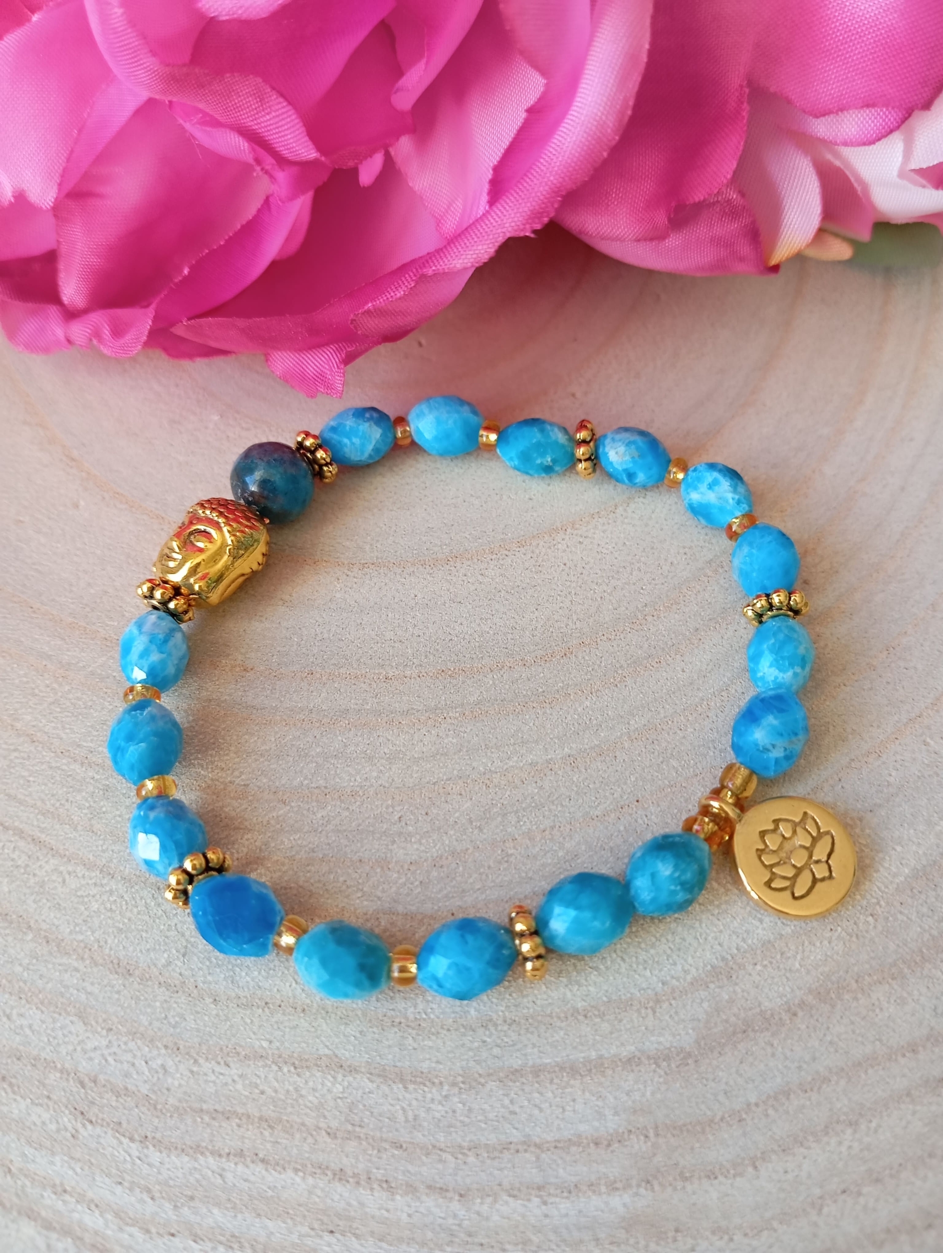 bracelet faceté apatite32