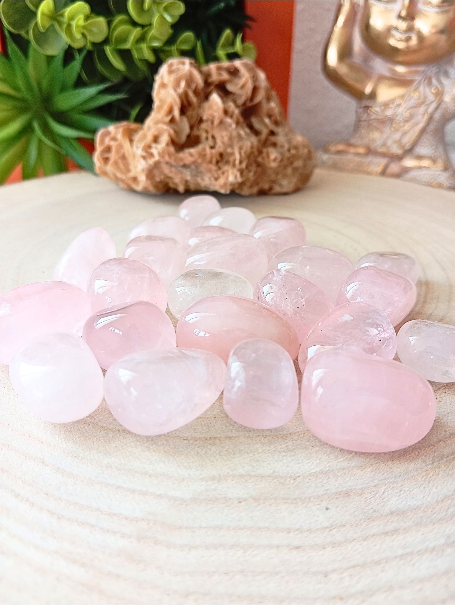 pierre roulée quartz rose en vente1