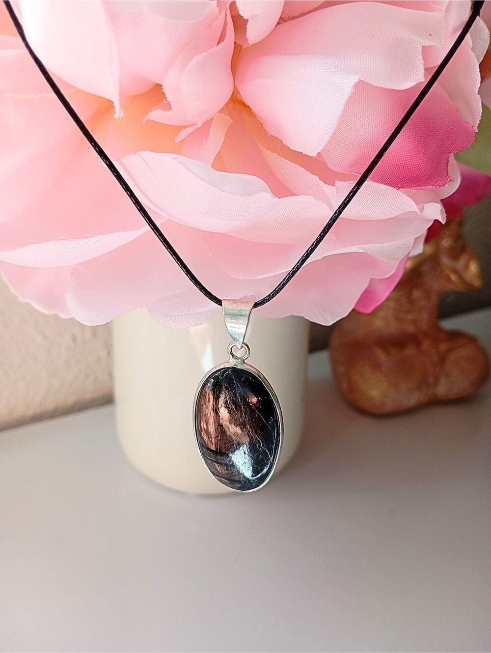 hypersthène pendentif original