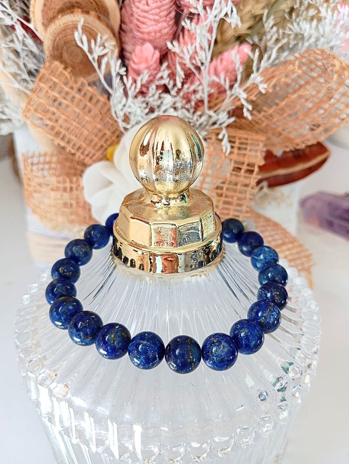 lapis lazuli bracelet AA en pierre naturelle