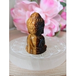 petite sculpture de bouddha oeil de tigre de dos
