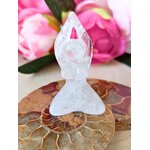 statue deesse en cristal de roche sur ammonite2