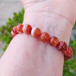 bracelet en agathe orange Botswana