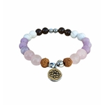 bracelet en pierre quartz quartz fumé et howlite2
