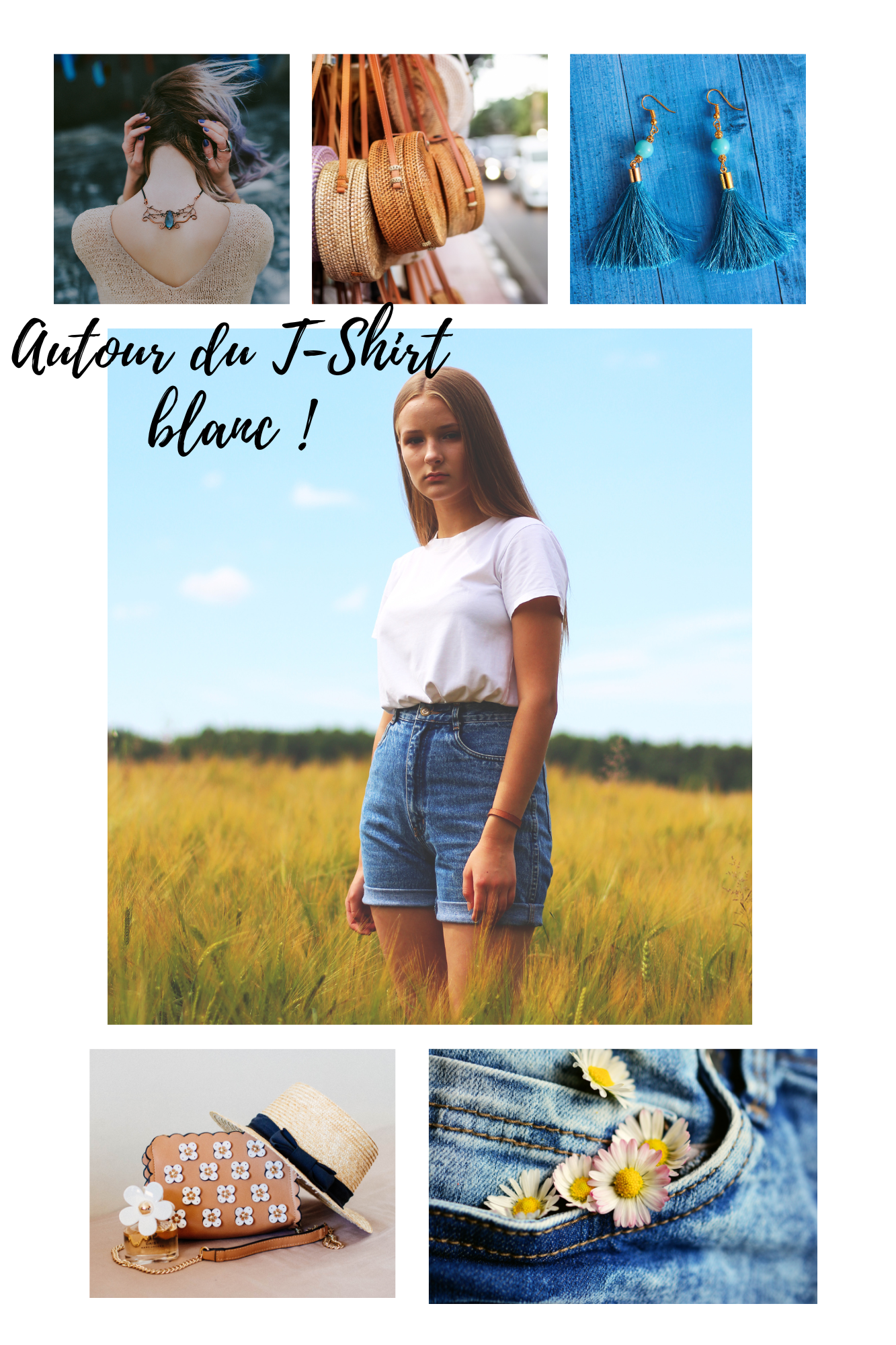 brown olive green clean grid fashion photo collage