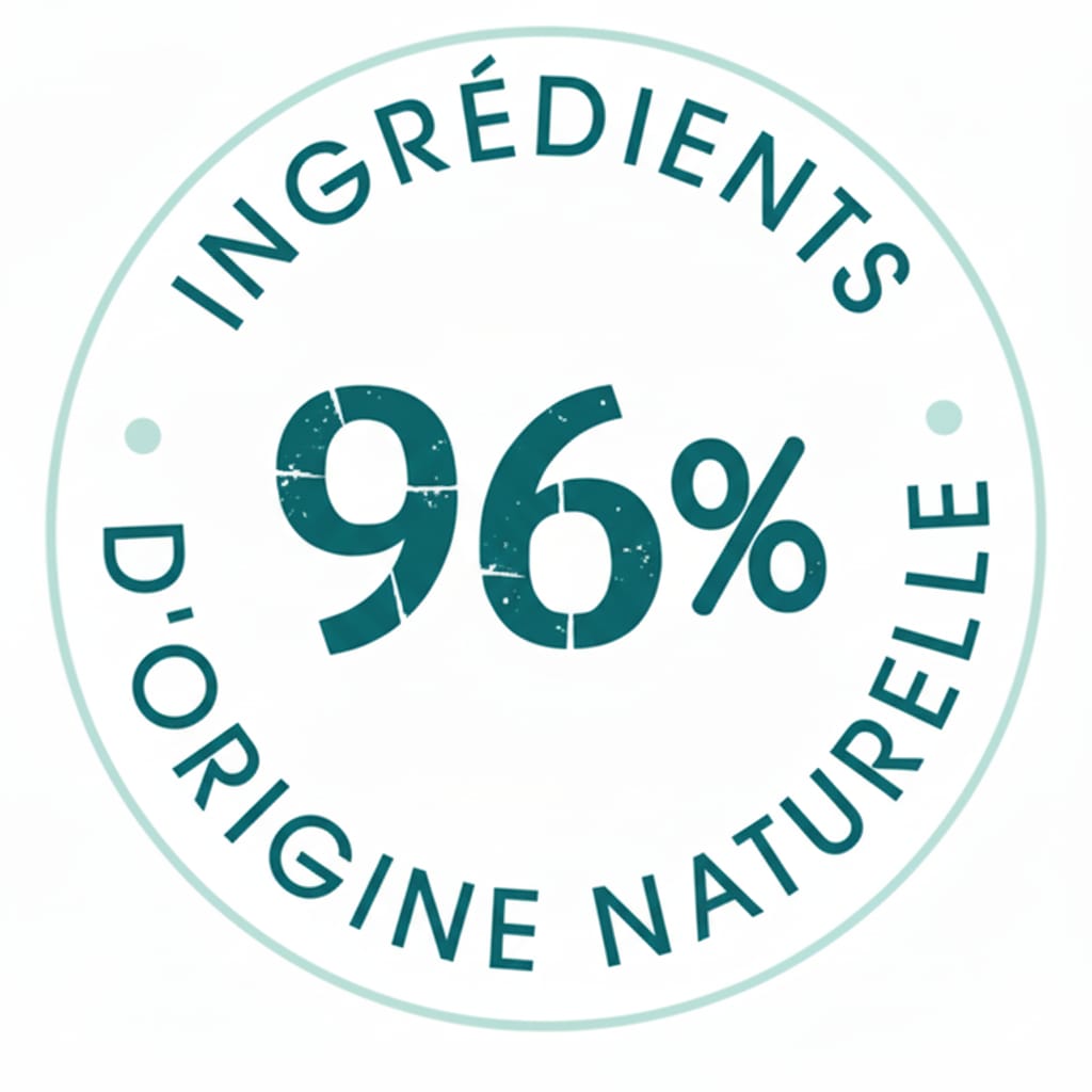 90% d'ingrédients d'origine naturelle