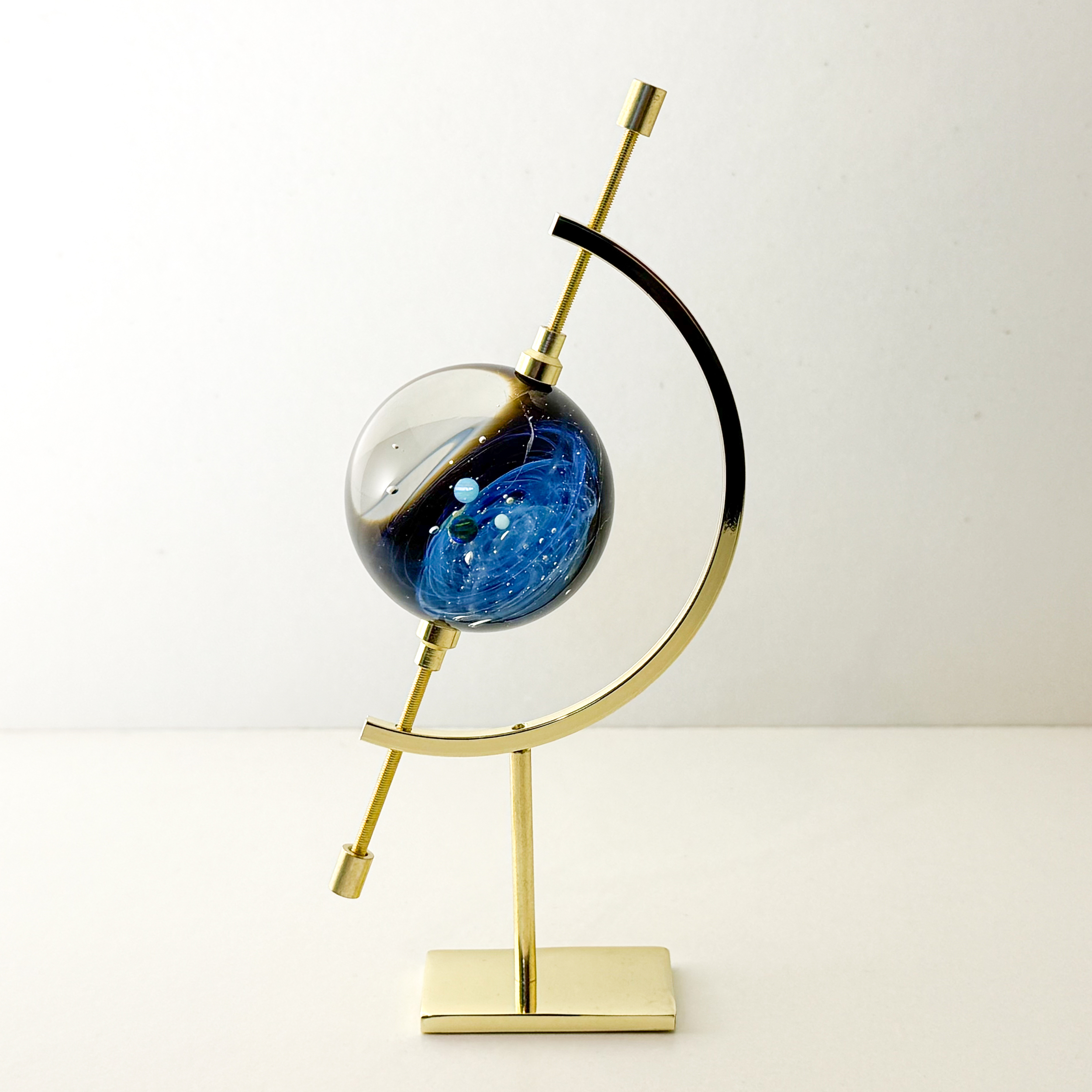 Sphère de verre décorative système solaire