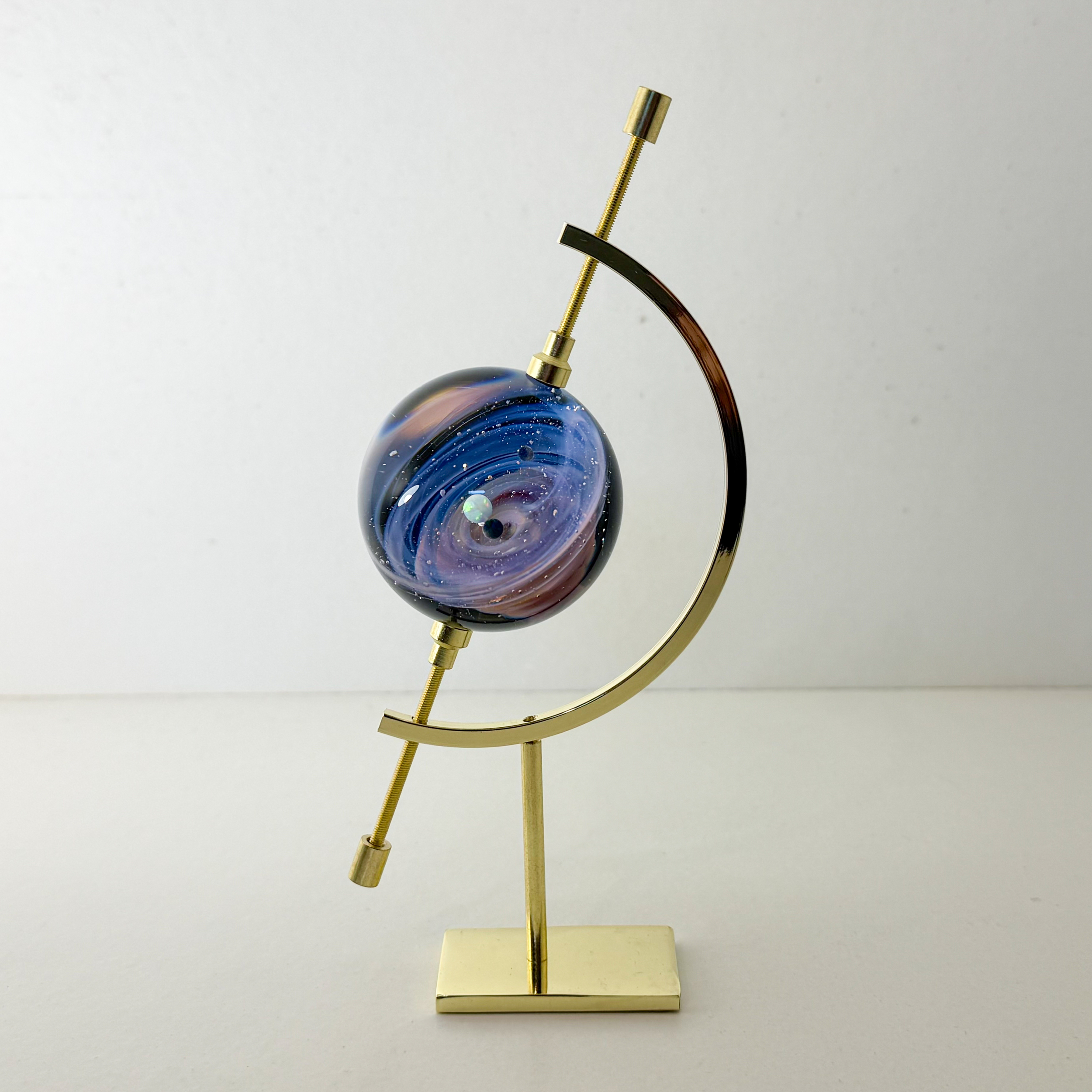 Presse-papier en verre, sphère décorative Galaxie