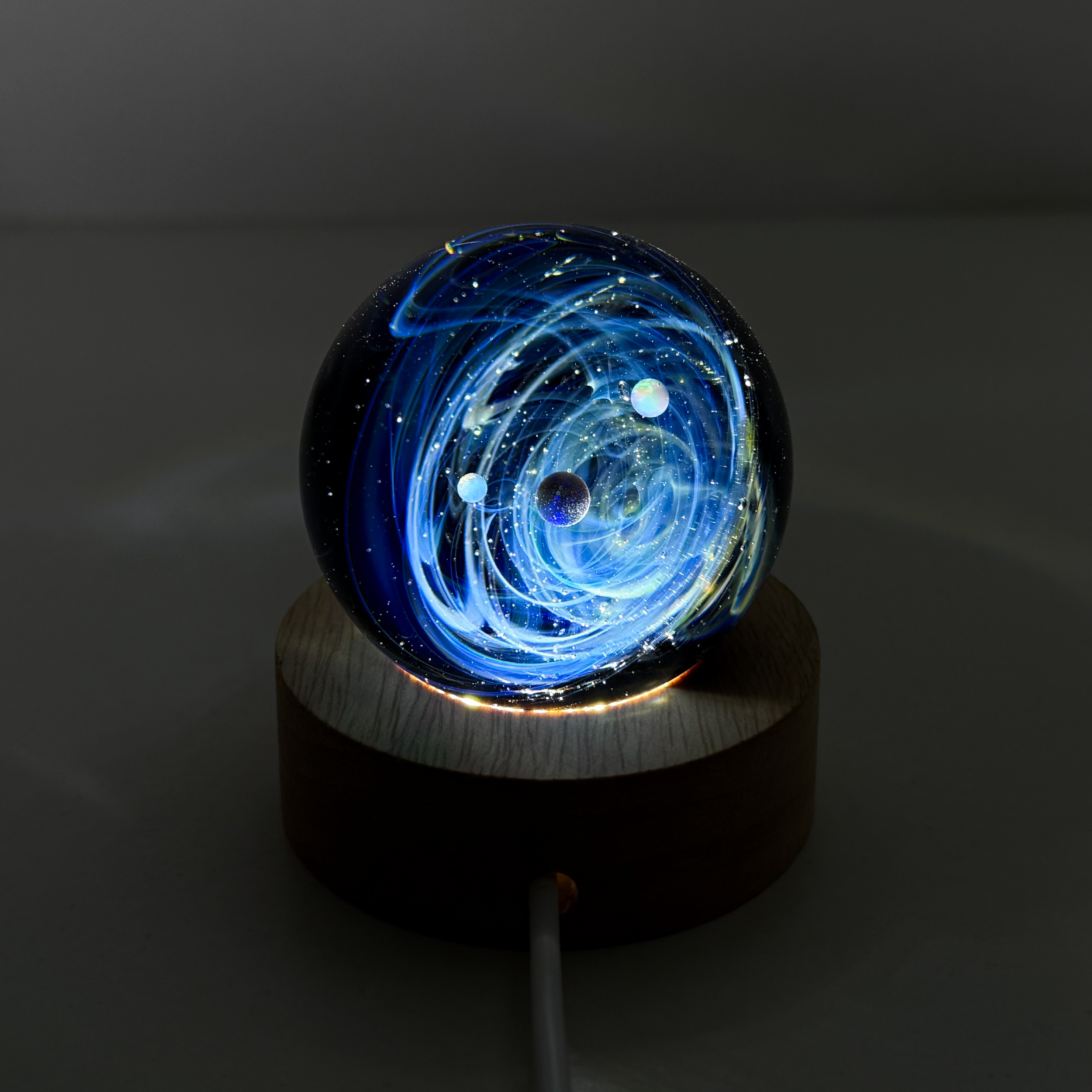 Sphère de verre système solaire fabriquée à la main