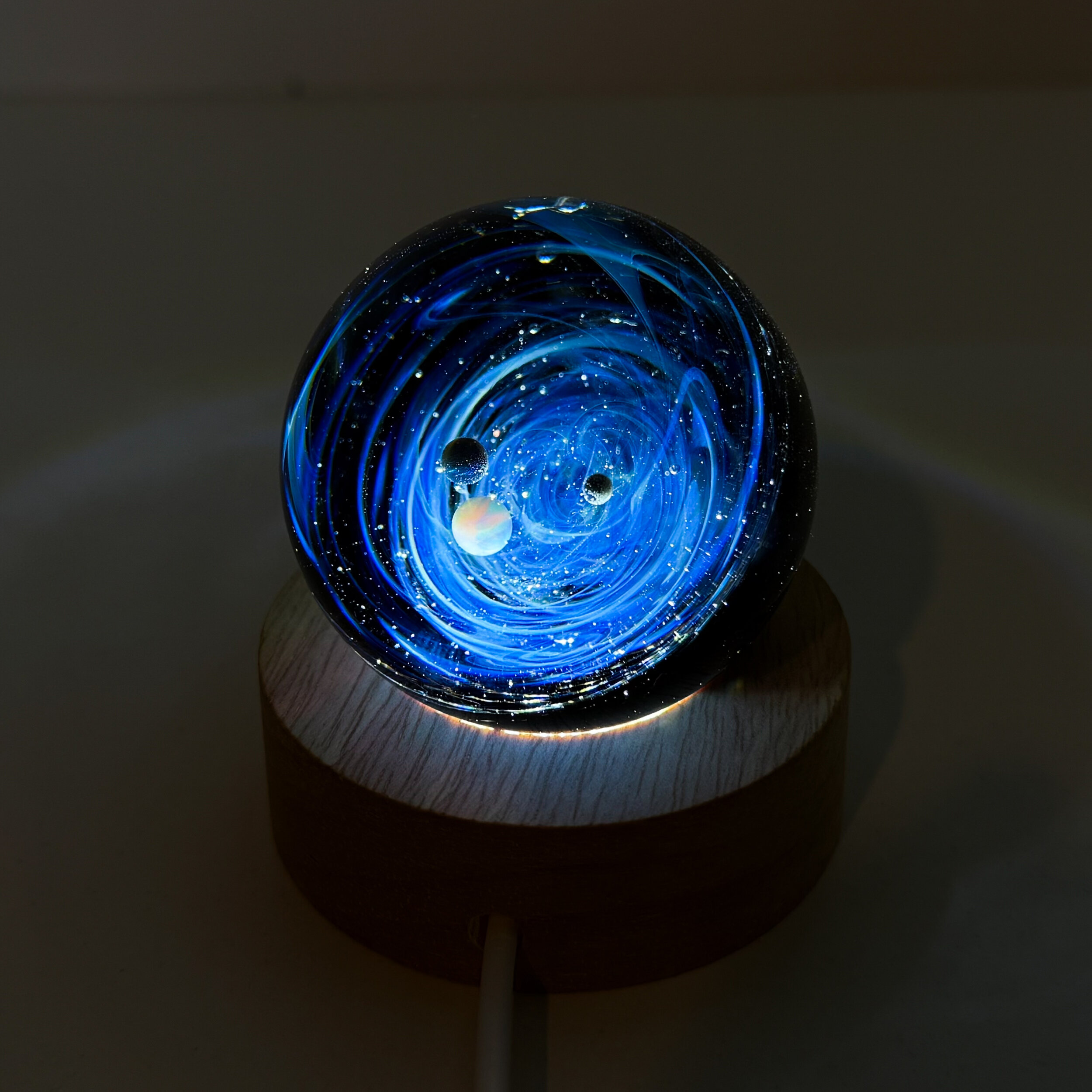 Sphère de verre système solaire fabriquée à la main