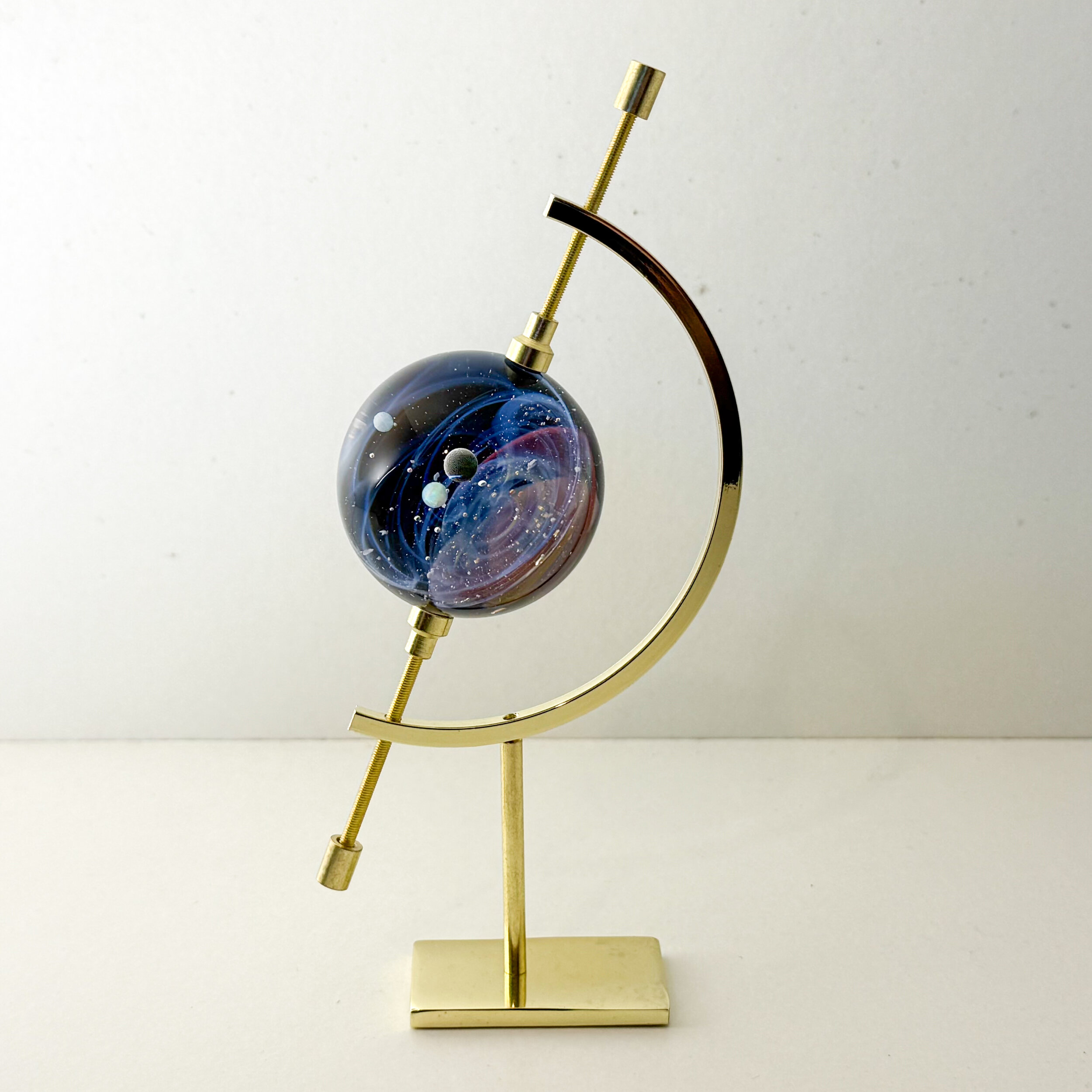 Presse-papier en verre, sphère décorative Galaxie