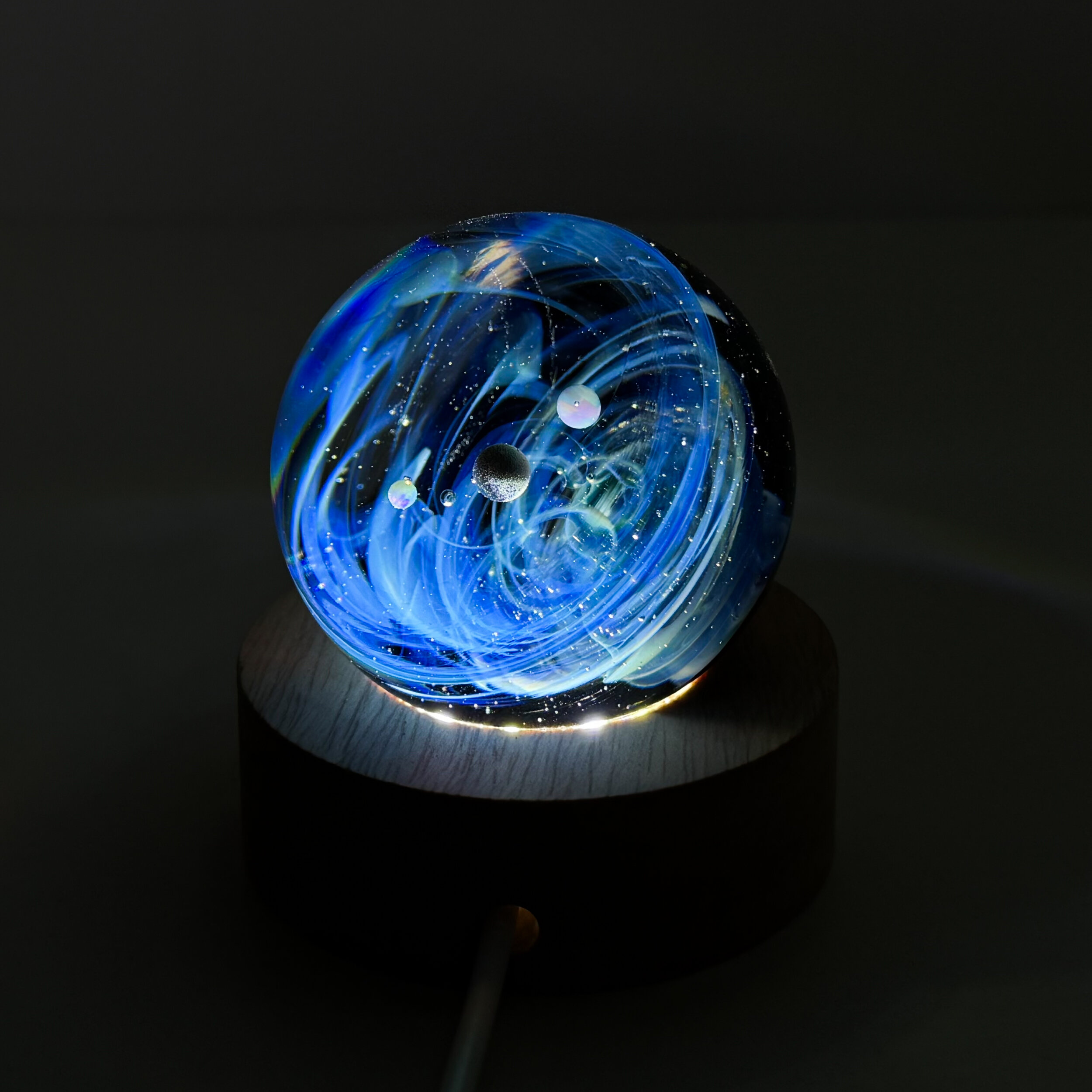Sphère de verre système solaire fabriquée à la main