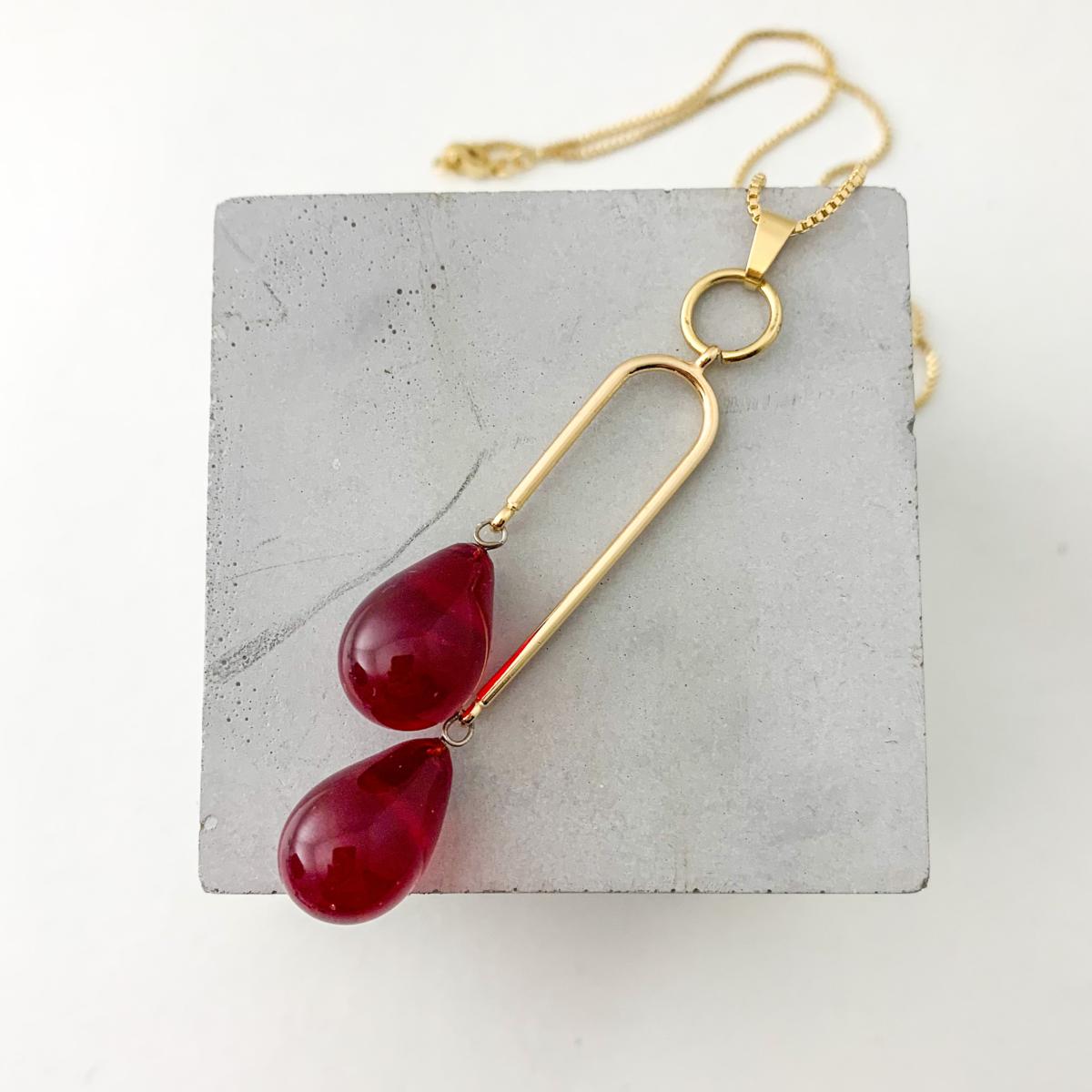 Collier Léa rouge