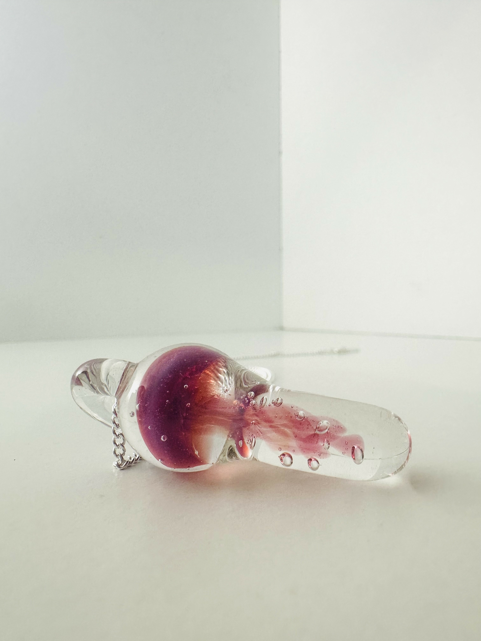 collier méduse rose