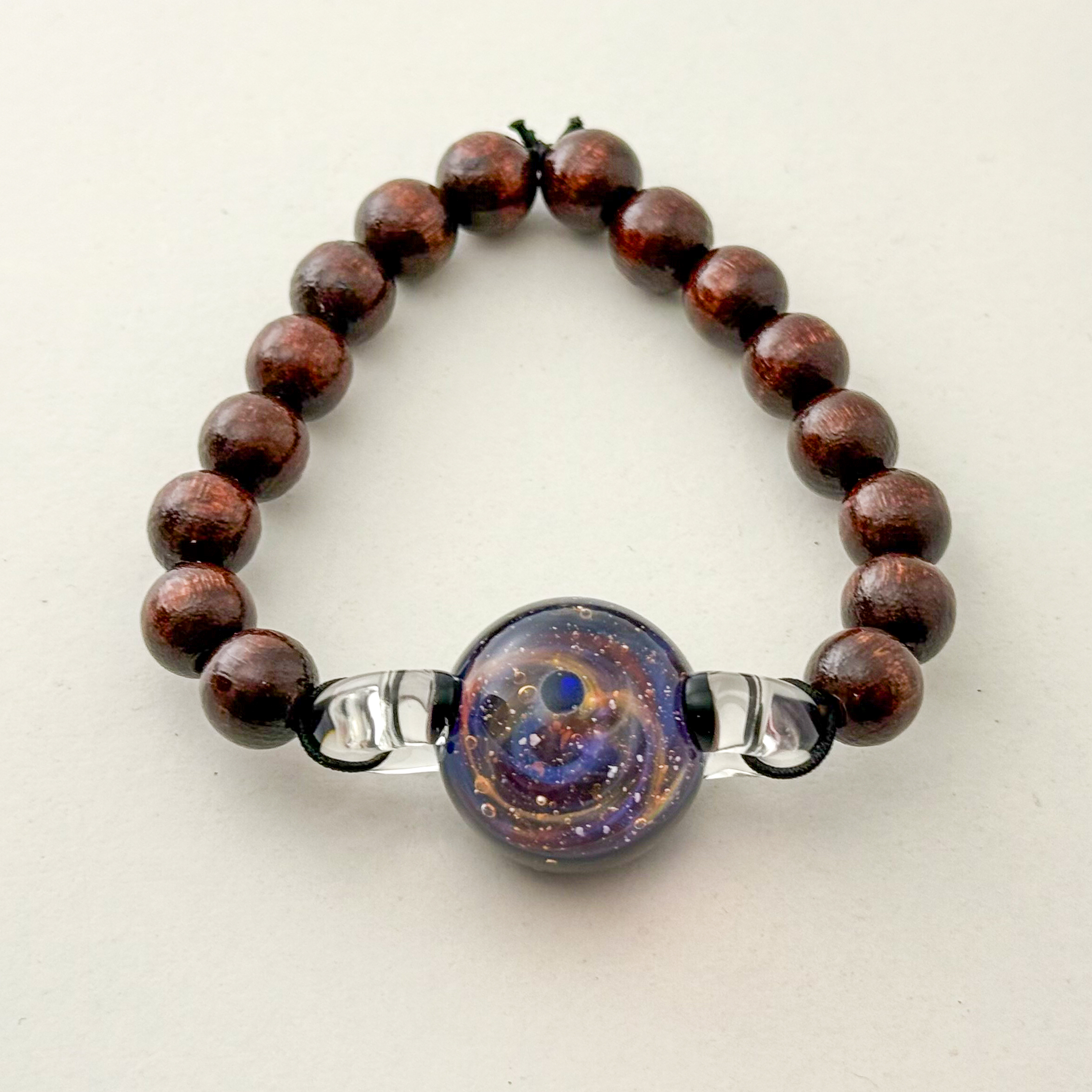 Bracelet en verre Galaxie bleue Taille 2 (17 cm)