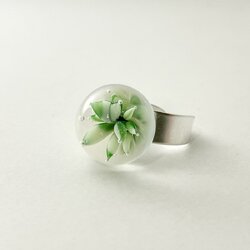 Bague Créateur 23ème Fusion En Verre Industriel Violet - Très Classe Et Chic, Neuve Sans Boîte