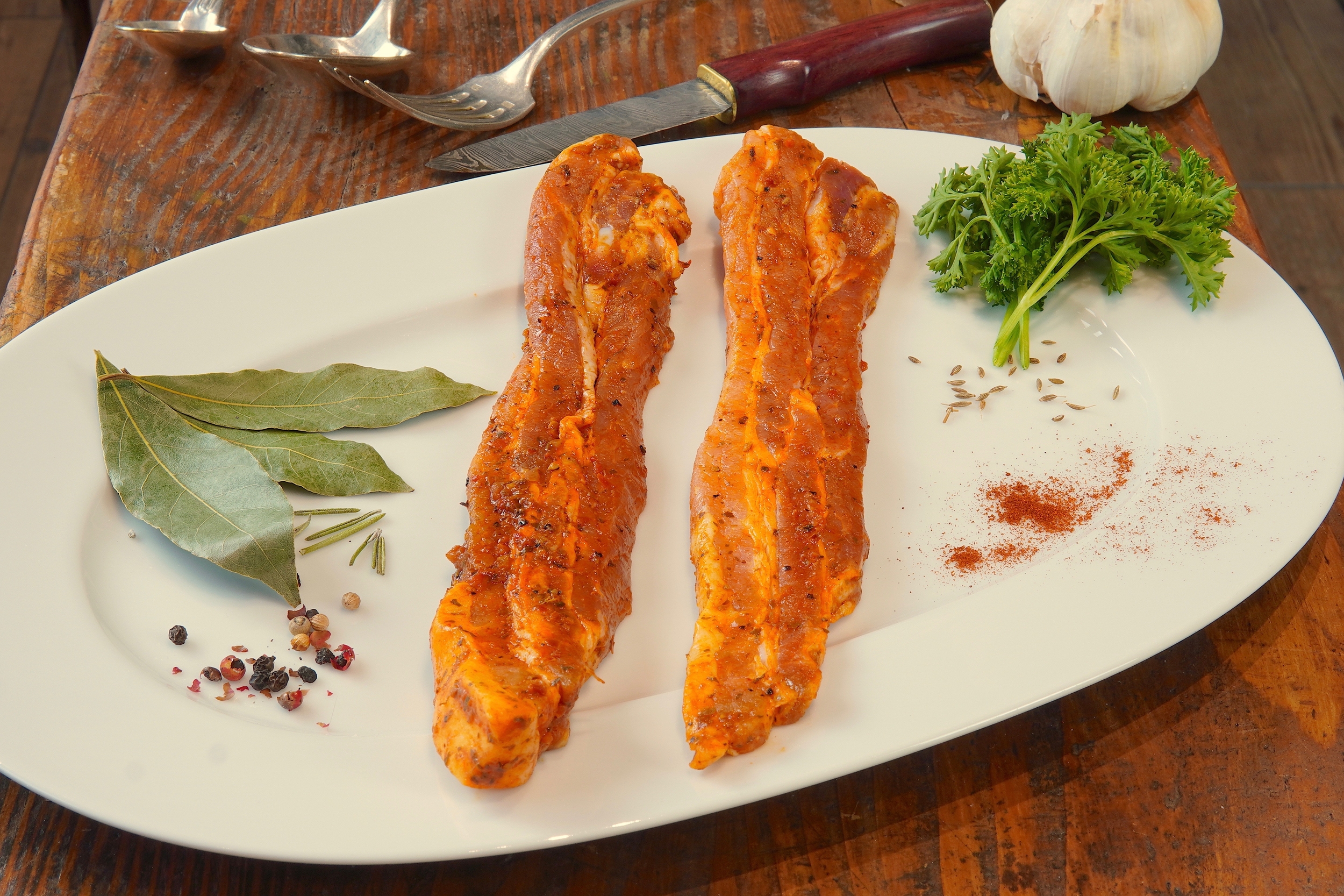 Poitrine bio tranchée marinée (curry)