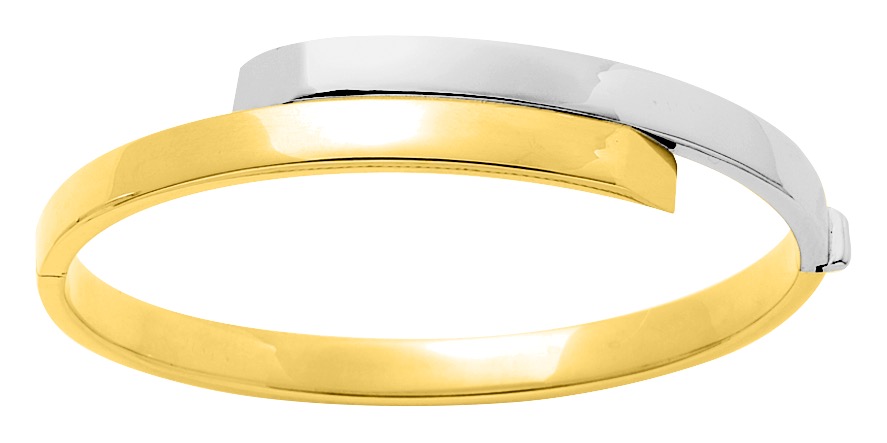 Bracelet Jonc ouvrant Or & Or blanc 18 Carats