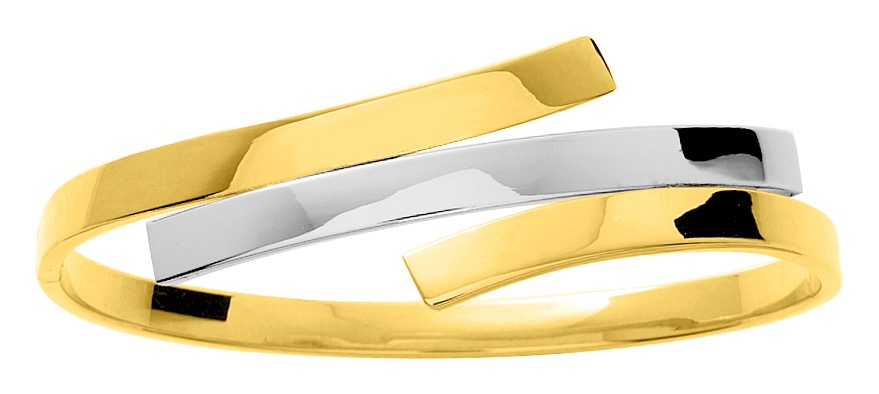 Bracelet Jonc ouvrant Or & Or blanc 18 Carats